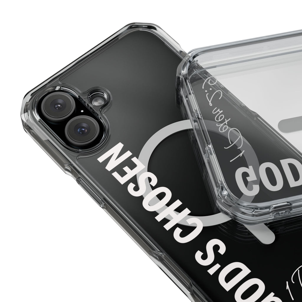 God's Chosen Scripture Verse Phone Case | Magnetic Clear Case