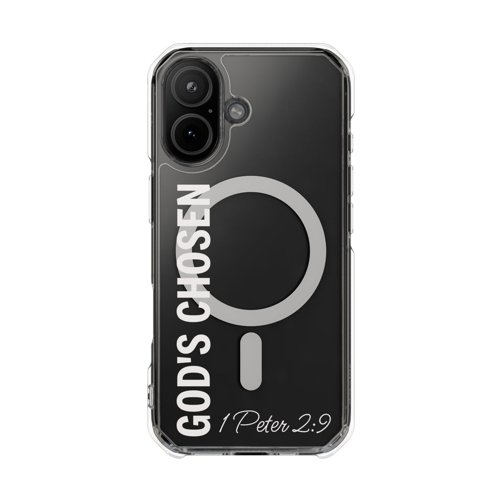 God's Chosen Scripture Verse Phone Case | Magnetic Clear Case