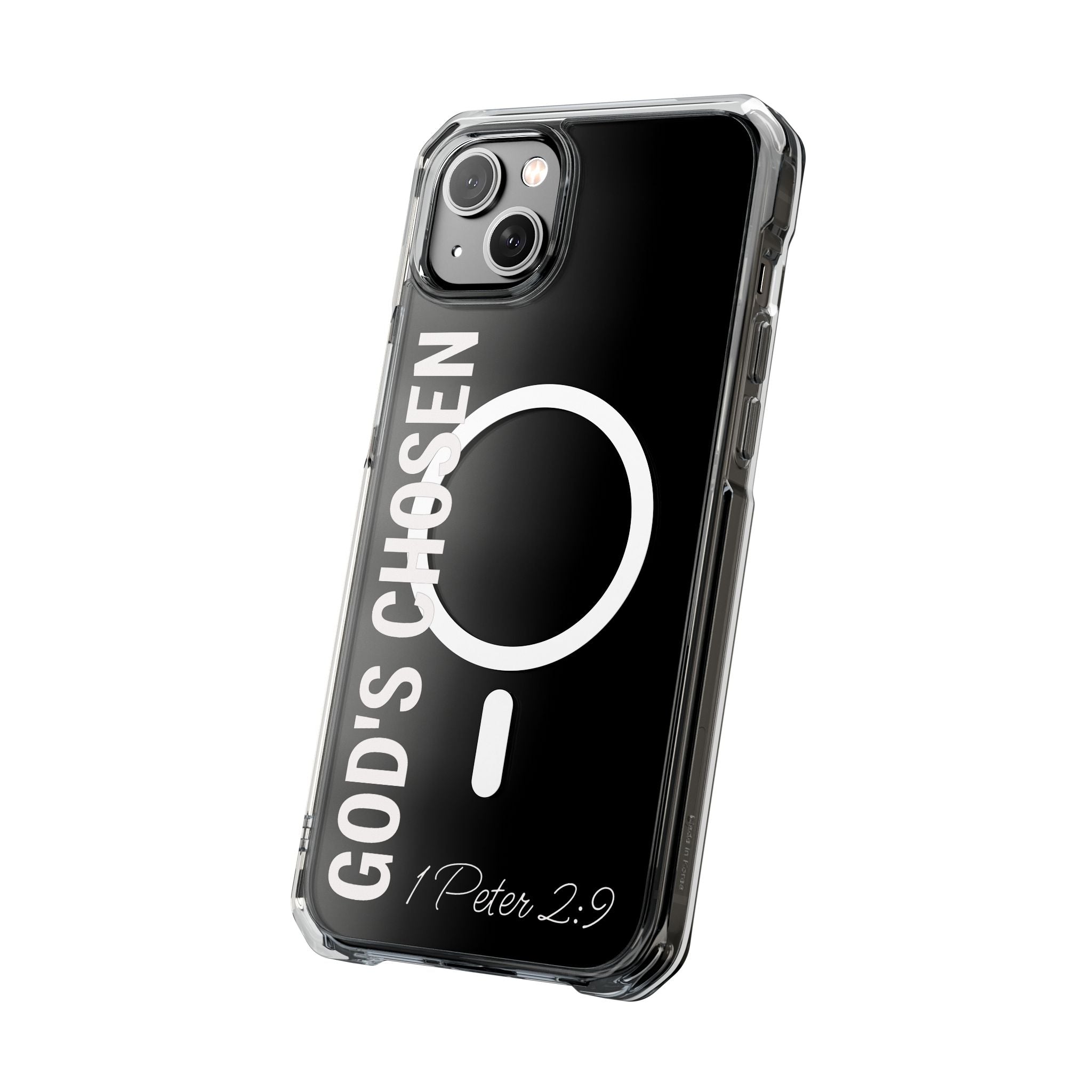 God's Chosen Scripture Verse Phone Case | Magnetic Clear Case