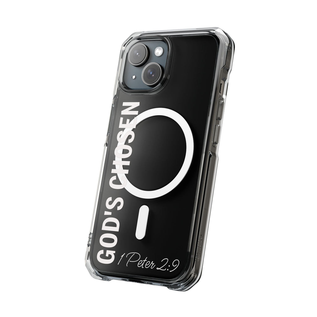 God's Chosen Scripture Verse Phone Case | Magnetic Clear Case
