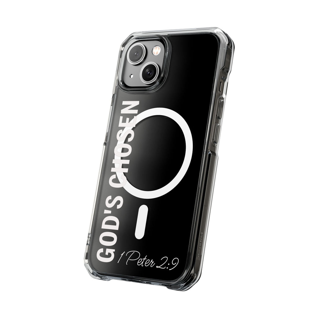 God's Chosen Scripture Verse Phone Case | Magnetic Clear Case