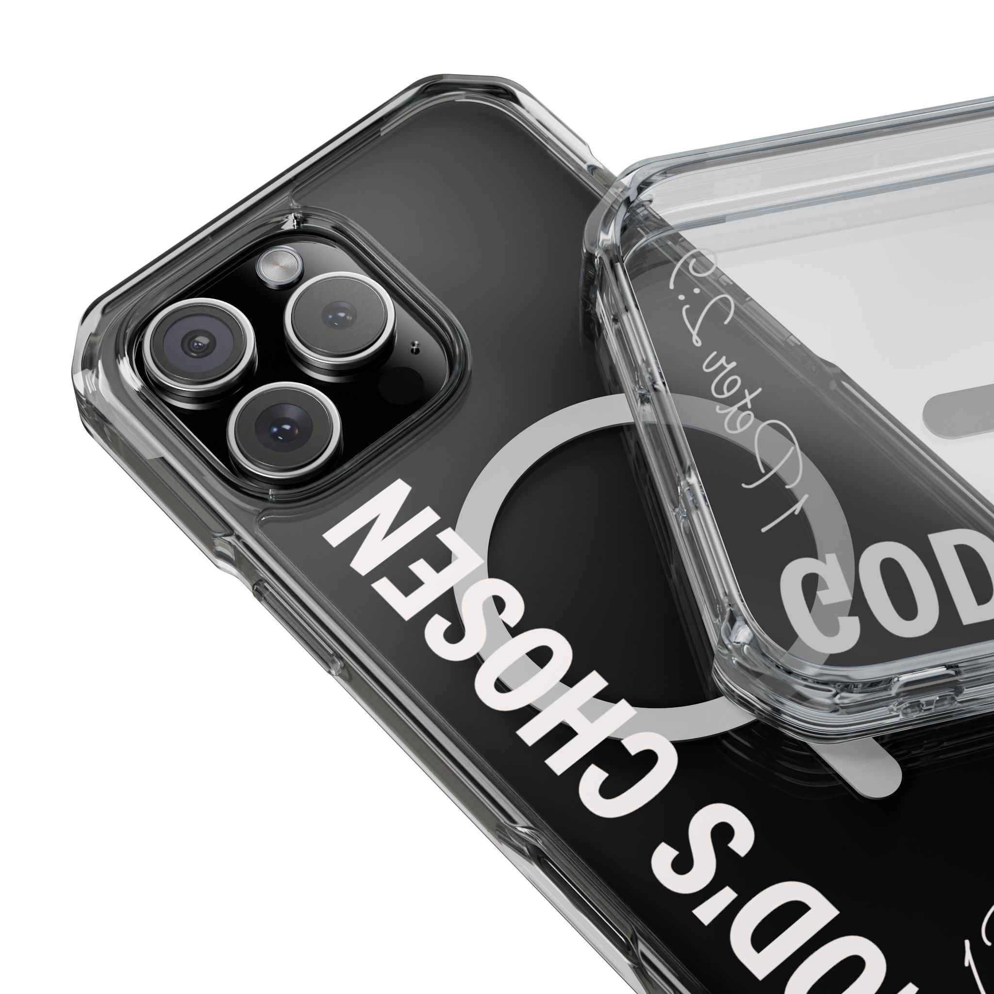 God's Chosen Scripture Verse Phone Case | Magnetic Clear Case
