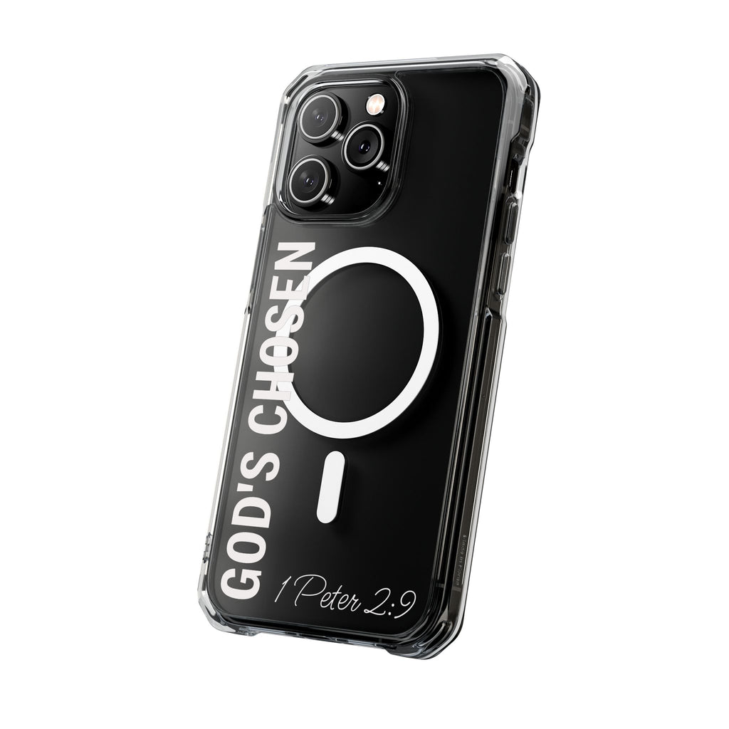 God's Chosen Scripture Verse Phone Case | Magnetic Clear Case