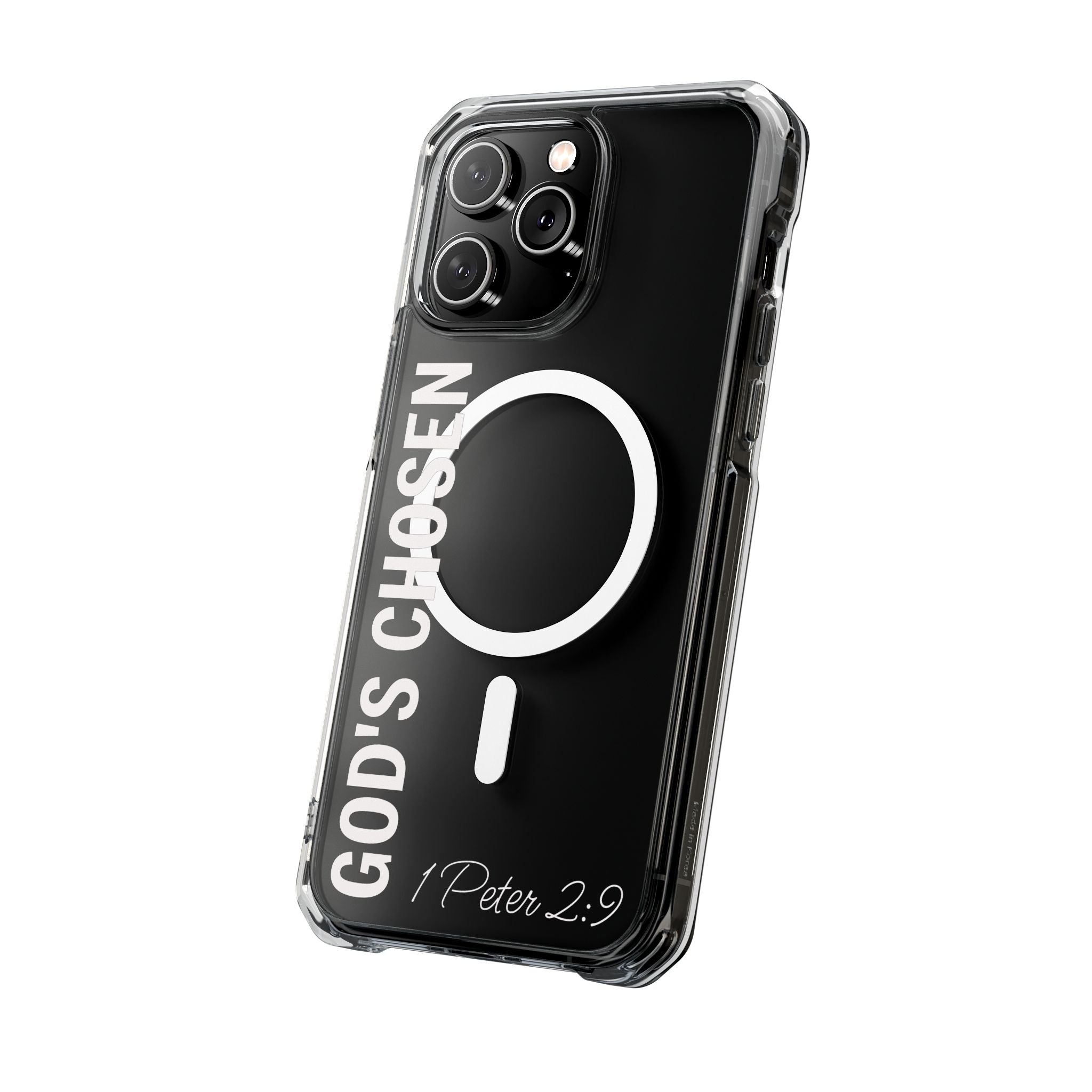 God's Chosen Scripture Verse Phone Case | Magnetic Clear Case