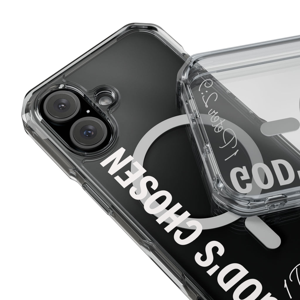 God's Chosen Scripture Verse Phone Case | Magnetic Clear Case